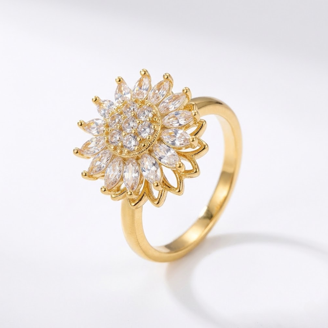 Collar girasol + Anillo girasol